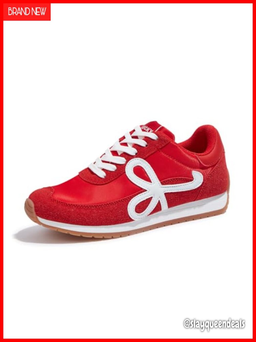 LUCKY STEP Women's Classic Retro Fashion Sneaker Nylon Suede Lace-Up